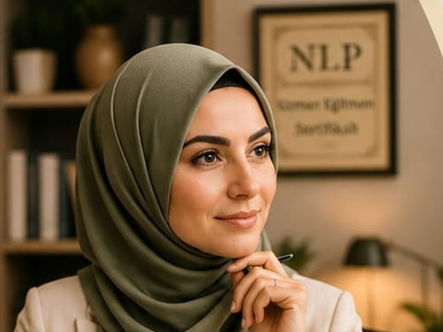 NLP uzmanı, çalışma masasında